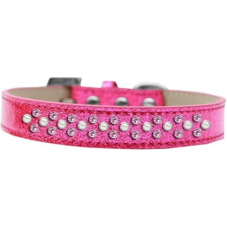 UNCONDITIONAL LOVE Sprinkles Ice Cream Pearl & Light Pink Crystals Dog Collar, Pink - Size 18 UN2458628